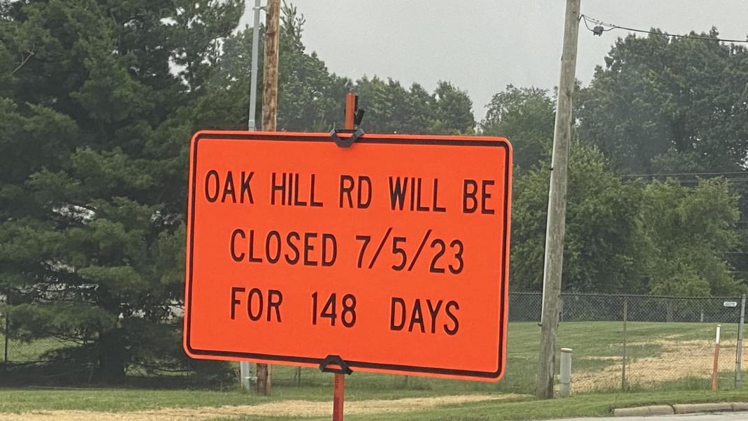 Oak Hill Road Closure